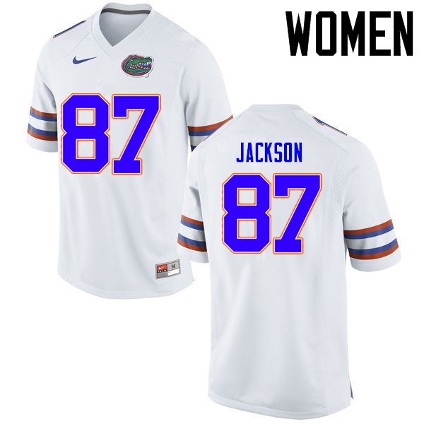 Florida Gators Women #87 Kalif Jackson College Football Jersey White